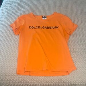 Orange Dolce and Gabbana Tee Vintage Italy